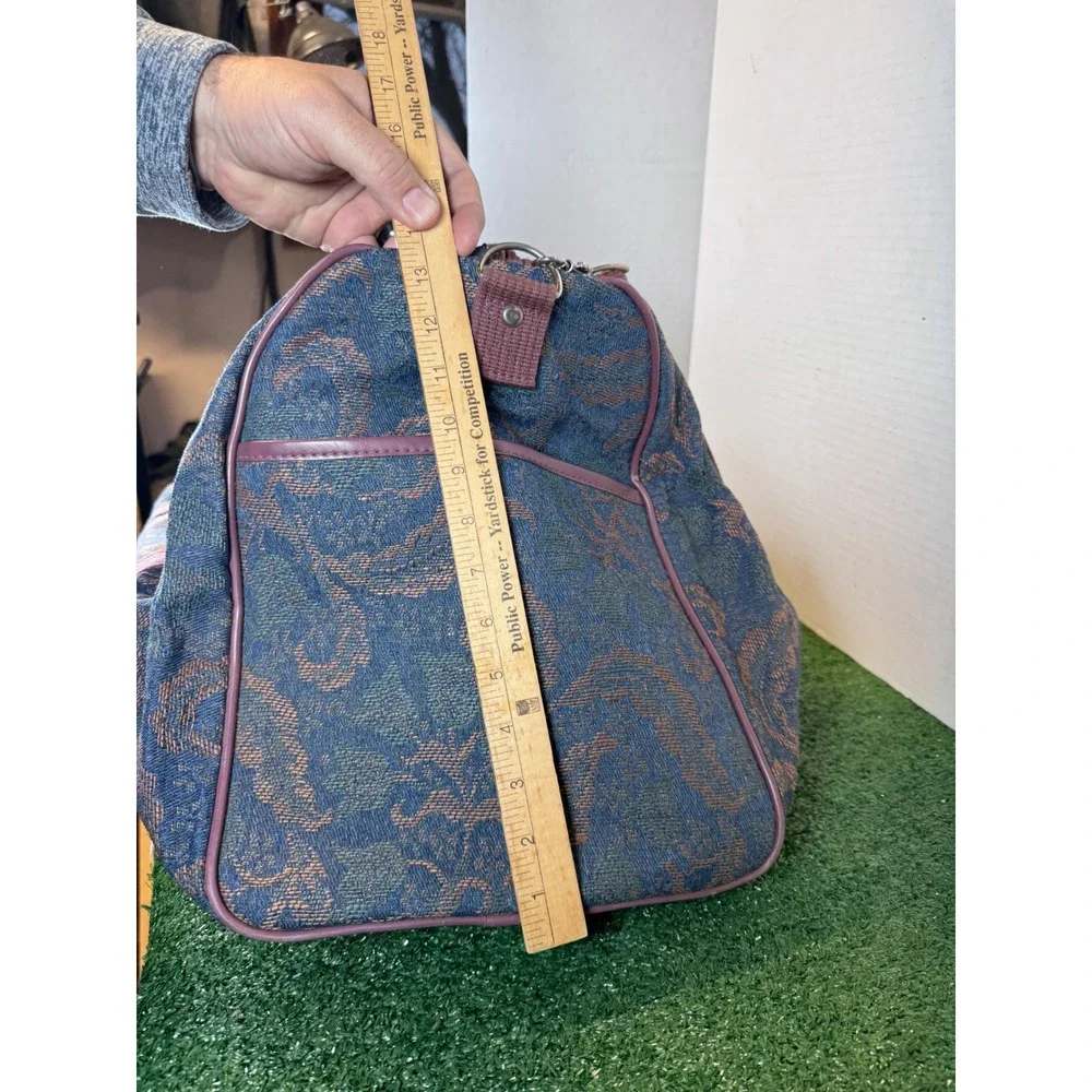 VTG Olympia Traveler's Friend Duffle Bag Floral Print Carry On Weekender Bag‎